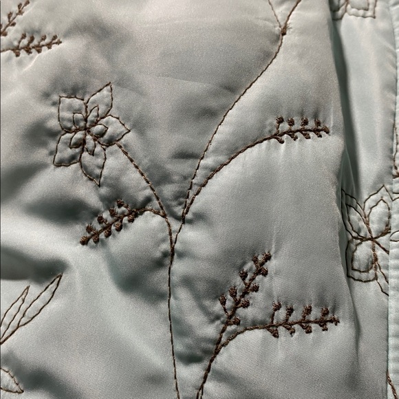 EDDIE BAUER FULL ZIP VEST LIGHT BLUE & BROWN INSULATED JACKET Sz 4X EUC - Picture 10 of 12